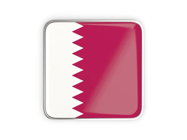 Flag of qatar, square icon — Stock Photo, Image