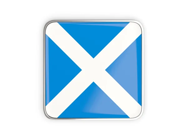 Flaga Szkocji, kwadratowa ikona — Zdjęcie stockowe