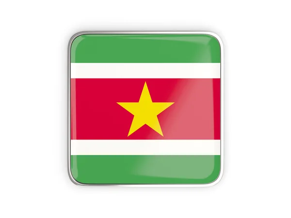 Flag of suriname, square icon — Stock Photo, Image