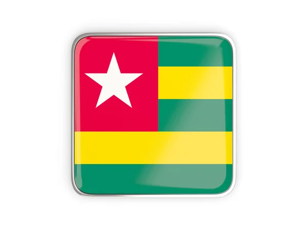 Togo, fyrkantiga ikonen flagga — Stockfoto