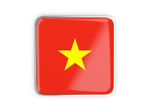 Bandera de vietnam, icono cuadrado —  Fotos de Stock