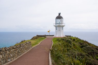 Adanın kuzey ucunda ışık evinde. Yeni Zelanda