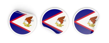 Amerikan Samoası, bayrağı etiketleri yuvarlak