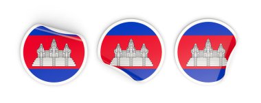 Kamboçya, yuvarlak Etiketler bayrak