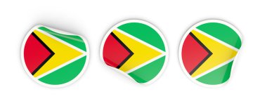 Guyana, yuvarlak Etiketler bayrak