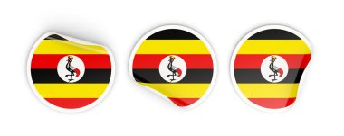 Uganda, yuvarlak Etiketler bayrak