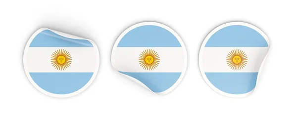Flag of argentina, round labels — Stock Photo, Image