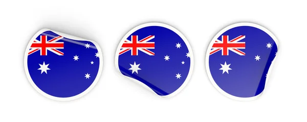 Флаг Австралии, круглые этикетки — стоковое фото