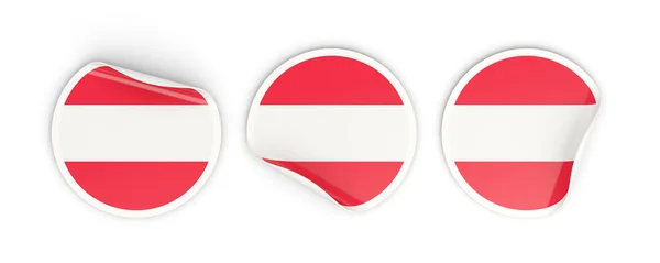 Flag of austria, round labels — Stock Photo, Image