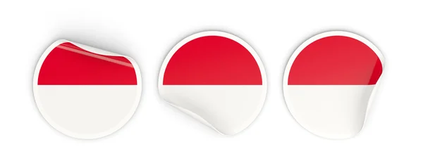 Flag of monaco, round labels — Stock Photo, Image