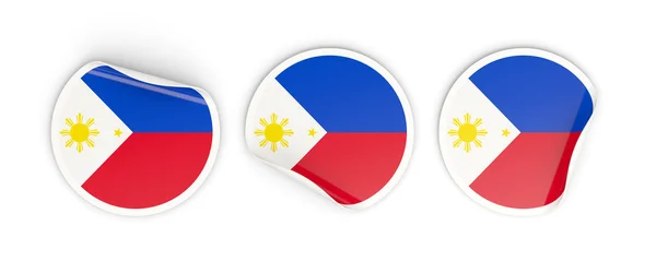 Bandera de filipinas, etiquetas redondas — Foto de Stock