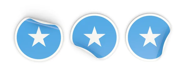 Flagge Somalias, runde Etiketten — Stockfoto