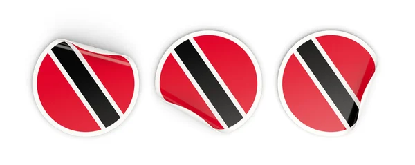 Vlag van trinidad en tobago, ronde etiketten — Stockfoto