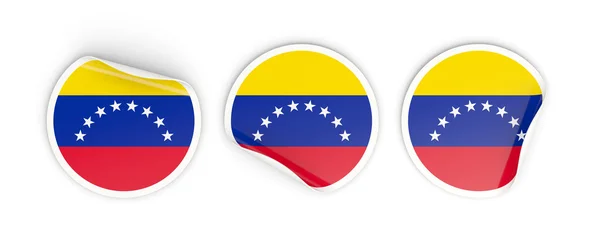 Flag of venezuela, round labels — Stock Photo, Image