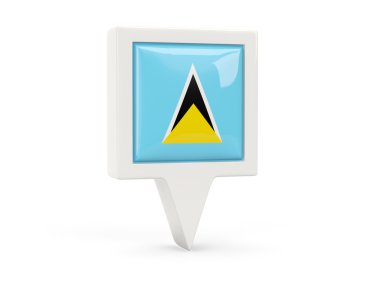 saint lucia kare bayrak simgesini