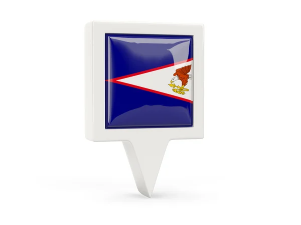 Square flag icon of american samoa — Stock Photo, Image