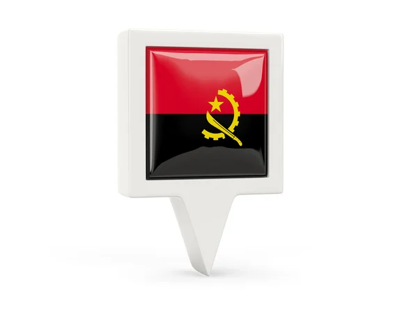 Vierkante vlagpictogram van angola — Stockfoto