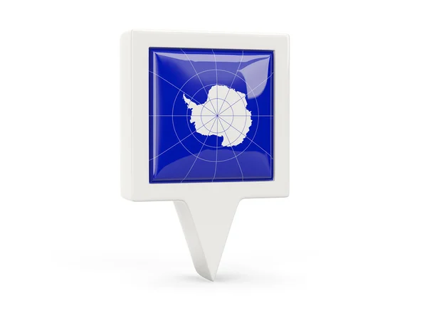 Square flag icon of antarctica — Stock Photo, Image