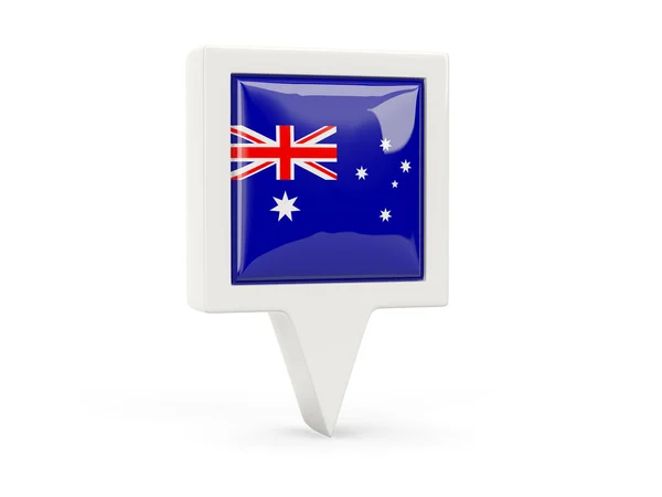 Icona della bandiera quadrata dell'Australia — Foto Stock
