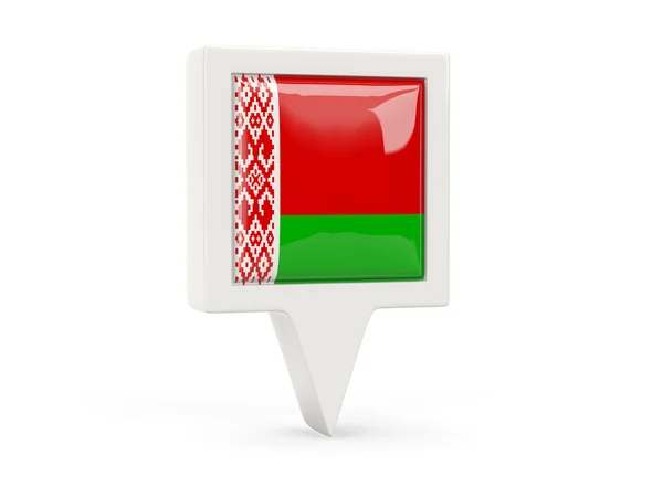 Икона квадратного флага Белоруссии — стоковое фото