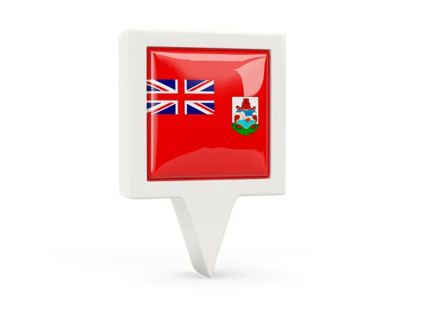 Icona bandiera quadrata delle bermuda — Foto Stock