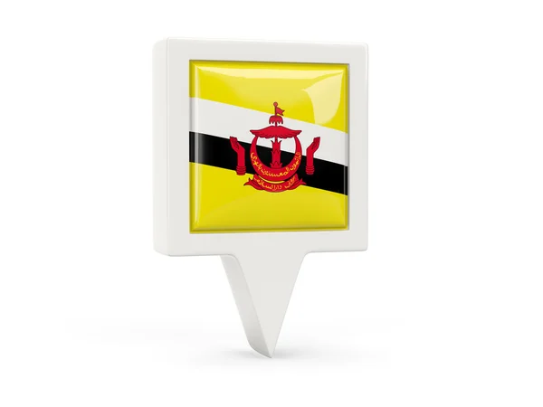 Brunei kare bayrak simgesi — Stok fotoğraf