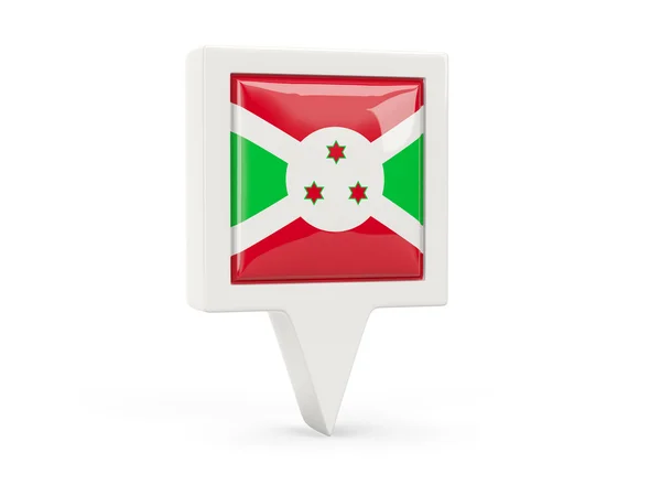 Square flag icon of burundi — Stock Photo, Image