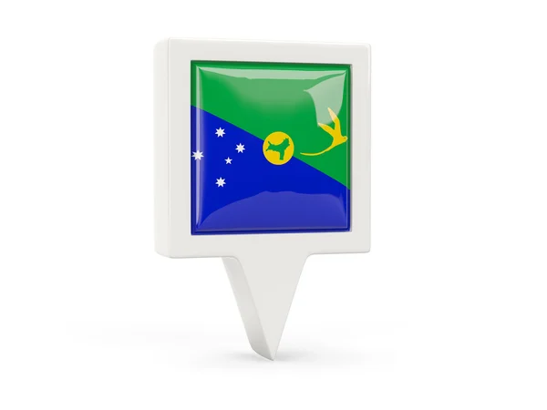 Icono de bandera cuadrada de la isla de Navidad — Foto de Stock