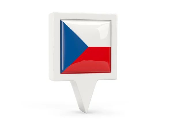 Square flag icon of czech republic — Stock Photo, Image