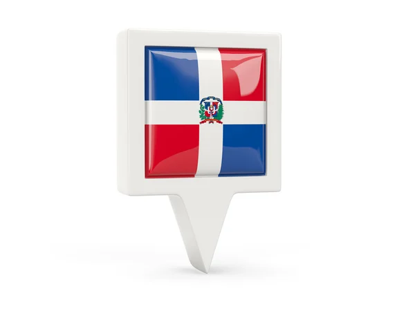 Quadratische Flagge der Dominikanischen Republik — Stockfoto