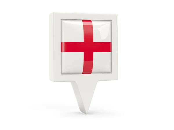 Icono de bandera cuadrada de Inglaterra — Foto de Stock