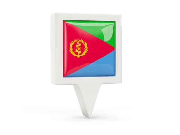 Négyzet alakú zászló ikonra Eritrea — Stock Fotó