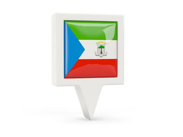 Square flag icon of equatorial guinea — Stock Photo, Image