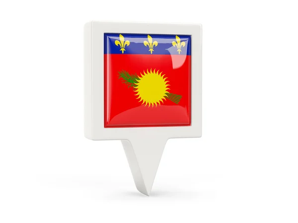 Square flag icon of guadeloupe — Stock Photo, Image