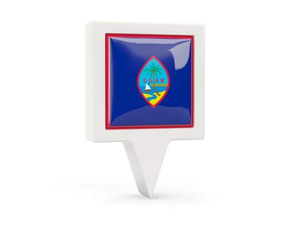 Square flag icon of guam — Stock Photo, Image