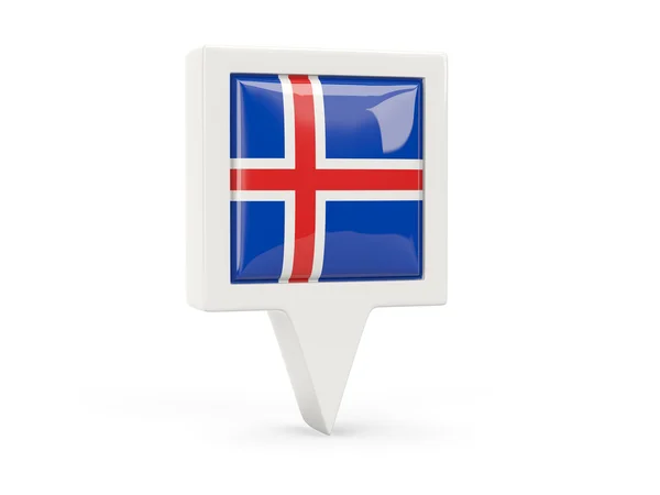 Icono de bandera cuadrada de iceland —  Fotos de Stock