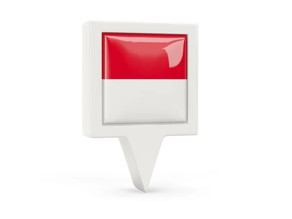 Square flag icon of indonesia — Stock Photo, Image