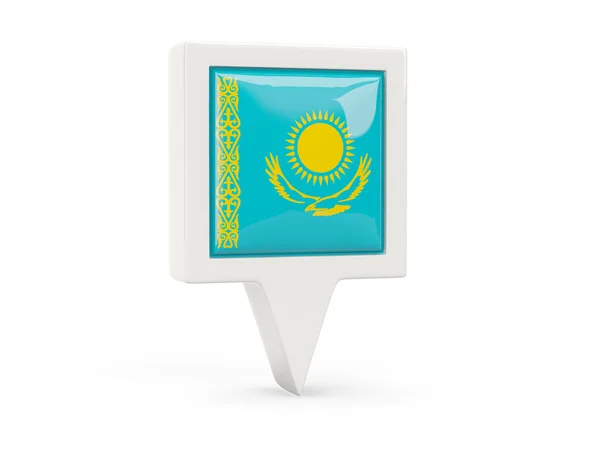 Icono de bandera cuadrada de kazakhstan —  Fotos de Stock