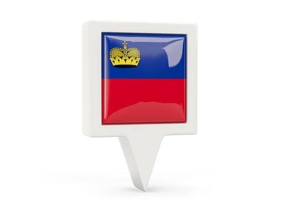 Square flag icon of liechtenstein — Stock Photo, Image