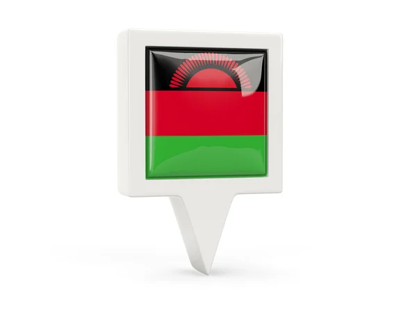 Значок квадратних прапор Малаві — стокове фото