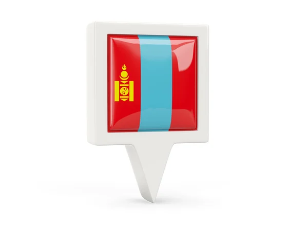 Square flag icon of mongolia — Stock Photo, Image
