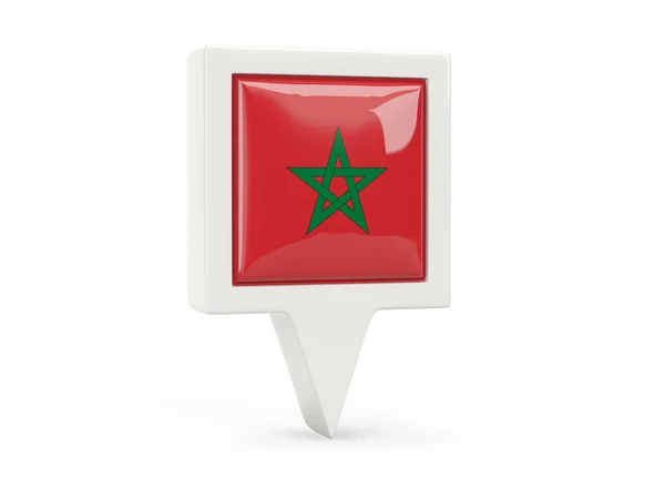 Quadratische Flagge Marokkos — Stockfoto