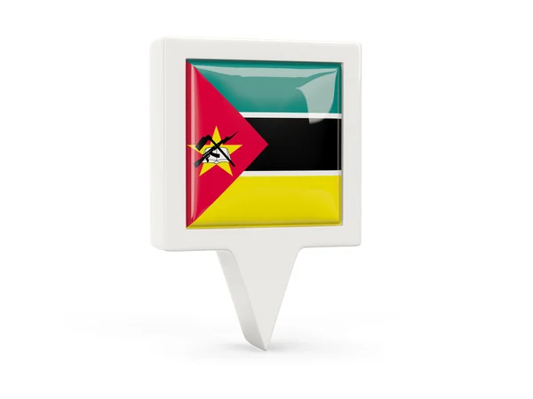 莫桑比克的方形标记图标 — 图库照片