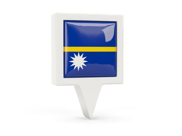 Square flag icon of nauru — Stock Photo, Image