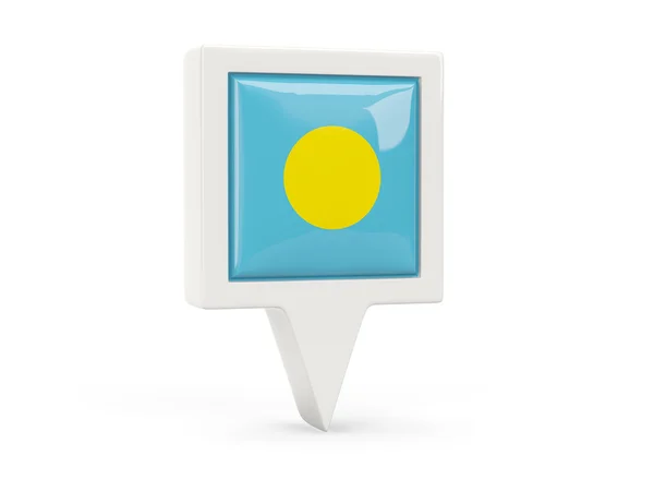 Square flag icon of palau — Stock Photo, Image