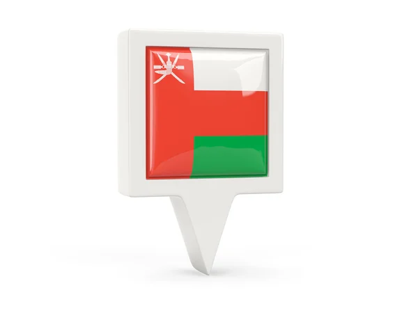 Bandera cuadrada icono de oman —  Fotos de Stock