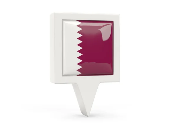 Kwadratowa flaga ikona Kataru — Zdjęcie stockowe