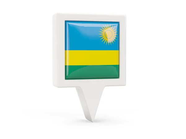 Vierkante vlagpictogram van rwanda — Stockfoto