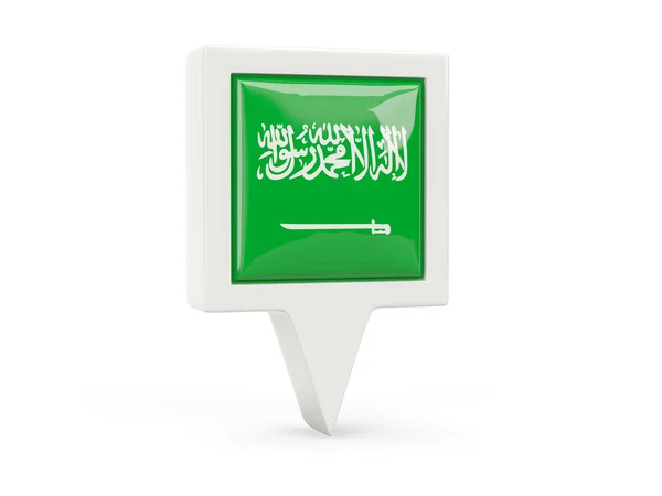Vierkante vlagpictogram van Saoedi-Arabië — Stockfoto