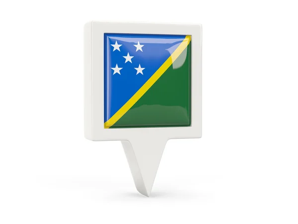 ソロモン諸島の正方形の旗のアイコン — ストック写真